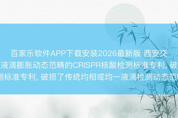 百家乐软件APP下载安装2026最新版 西安交通大学肯求哄骗不均一液滴膨胀动态范畴的CRISPR核酸检测标准专利， 破损了传统均相或均一液滴检测动态范畴窄的瓶颈